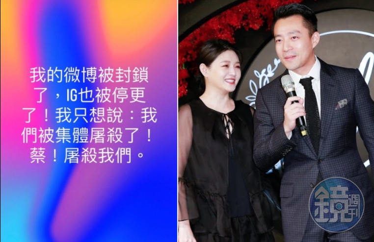 和汪小菲爆出婚變後一個禮拜，大S突然在IG高呼：「蔡！屠殺我們」，引發熱議。（翻攝自IG @hsiyuanhsu／本刊資料照）
