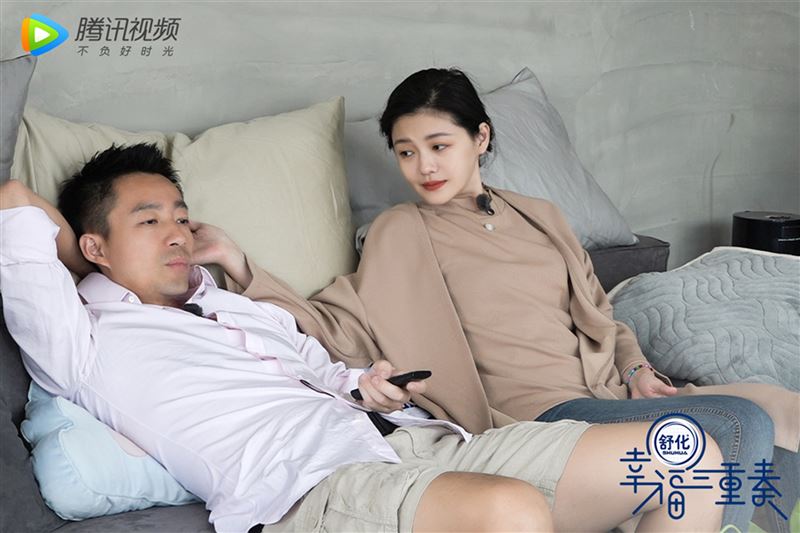 大S和汪小菲參加實境秀《幸福三重奏》，夫妻恩愛速配，讓人只羨鴛鴦不羨仙。（翻攝自騰訊視頻微博）