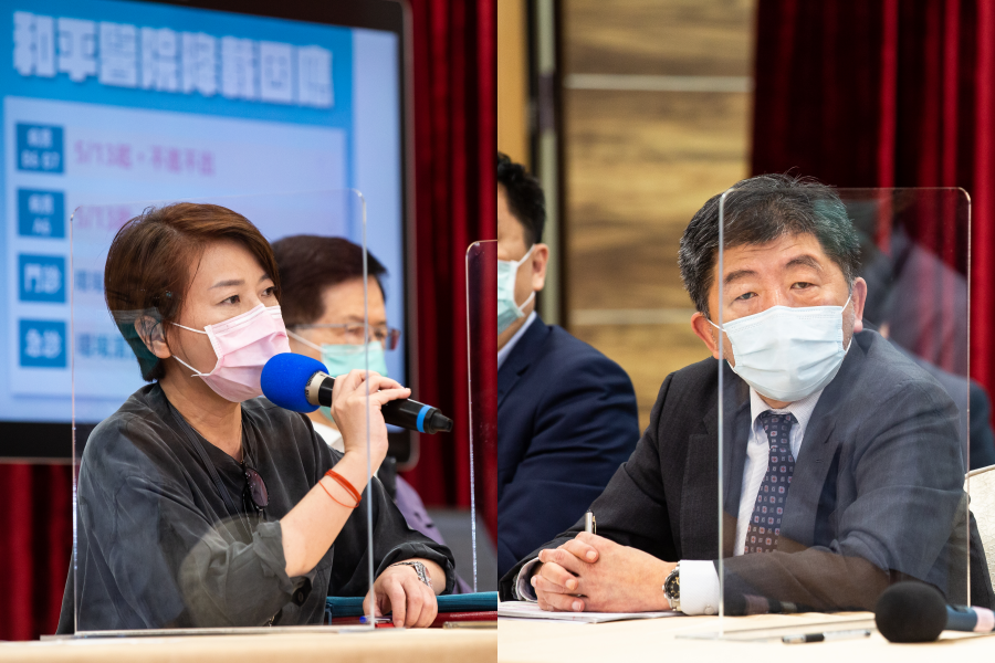 台北市副市長黃珊珊（左）今在臉書上開嗆衛福部長陳時中（右），批評：「信任別人很難嗎？」（本刊資料照）