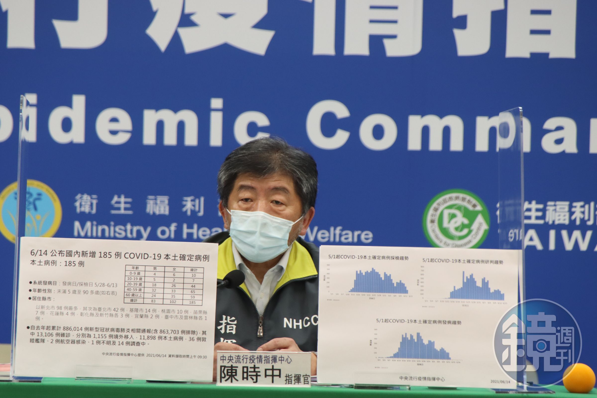 陳時中今在記者會上透露，有關鴻海捐贈疫苗一事，雙方進入商談相關法律文件階段。（指揮中心提供）