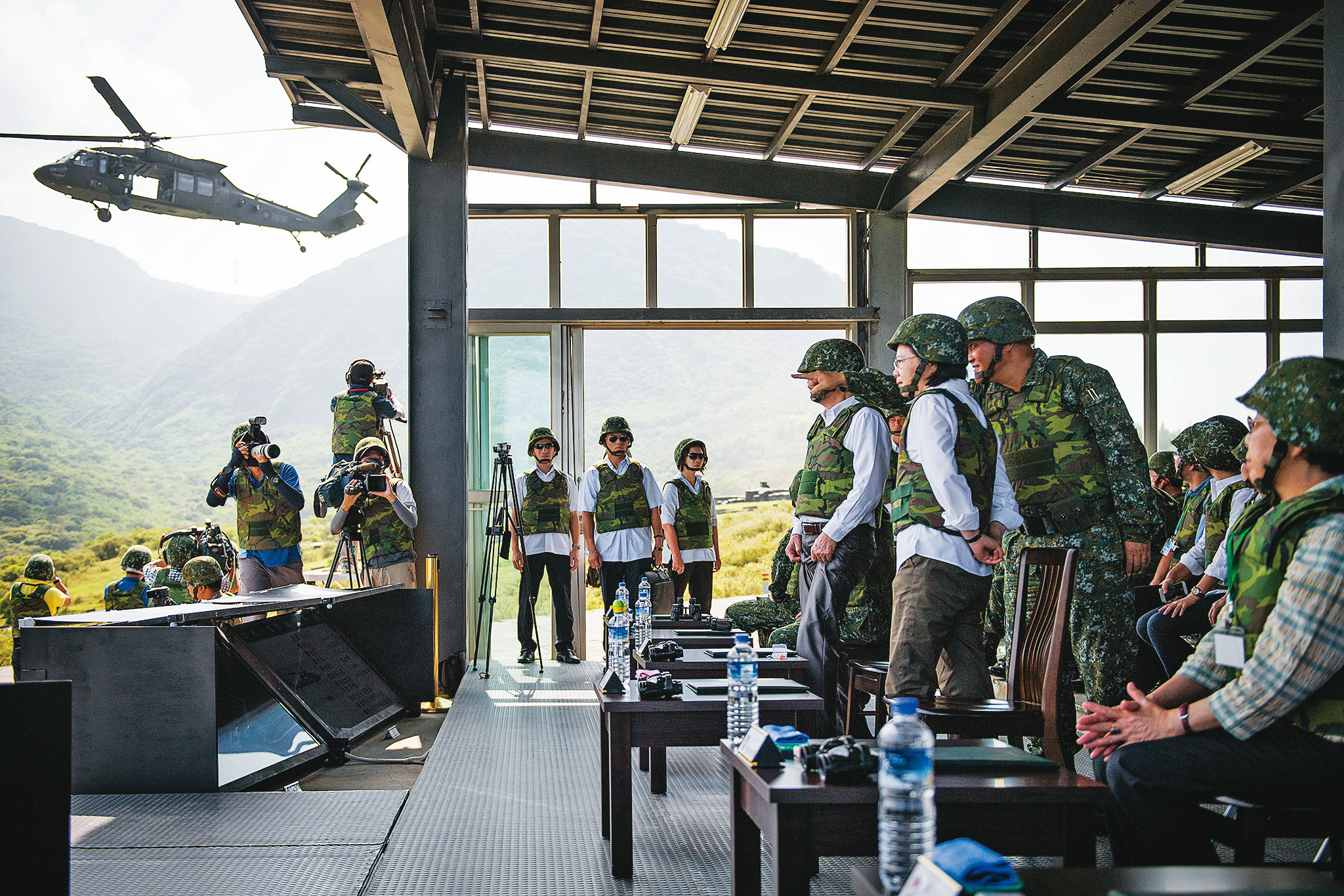 漢光演習是國軍每年實兵操演的重要機會，總統蔡英文也都會親自到場視察。（總統府提供）