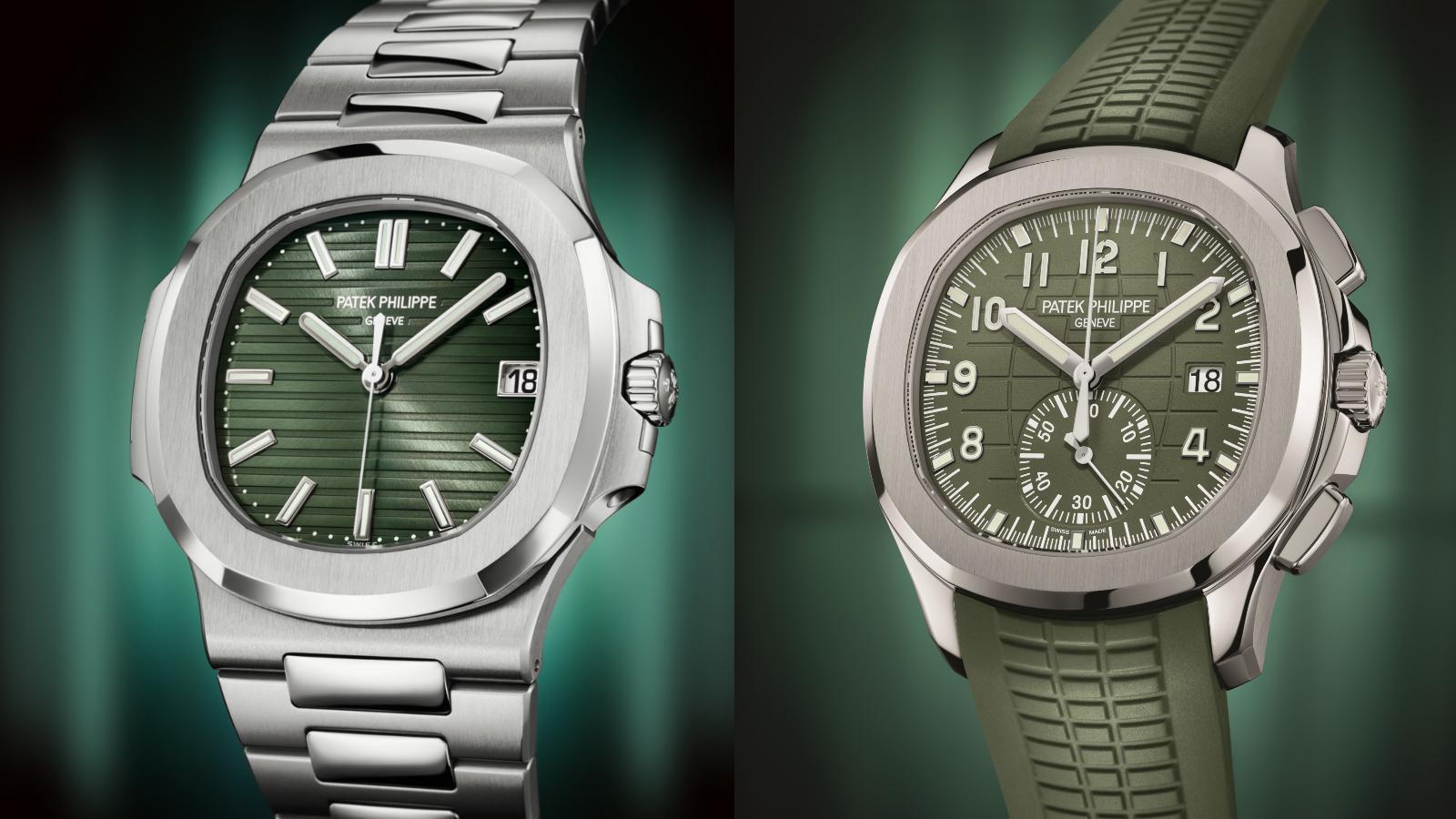 Nautilus 5711/1A-014（左）建議售價NT$ 1,018,000； Aquanaut 5968G-010（右）建議售價NT$ 2,018,000