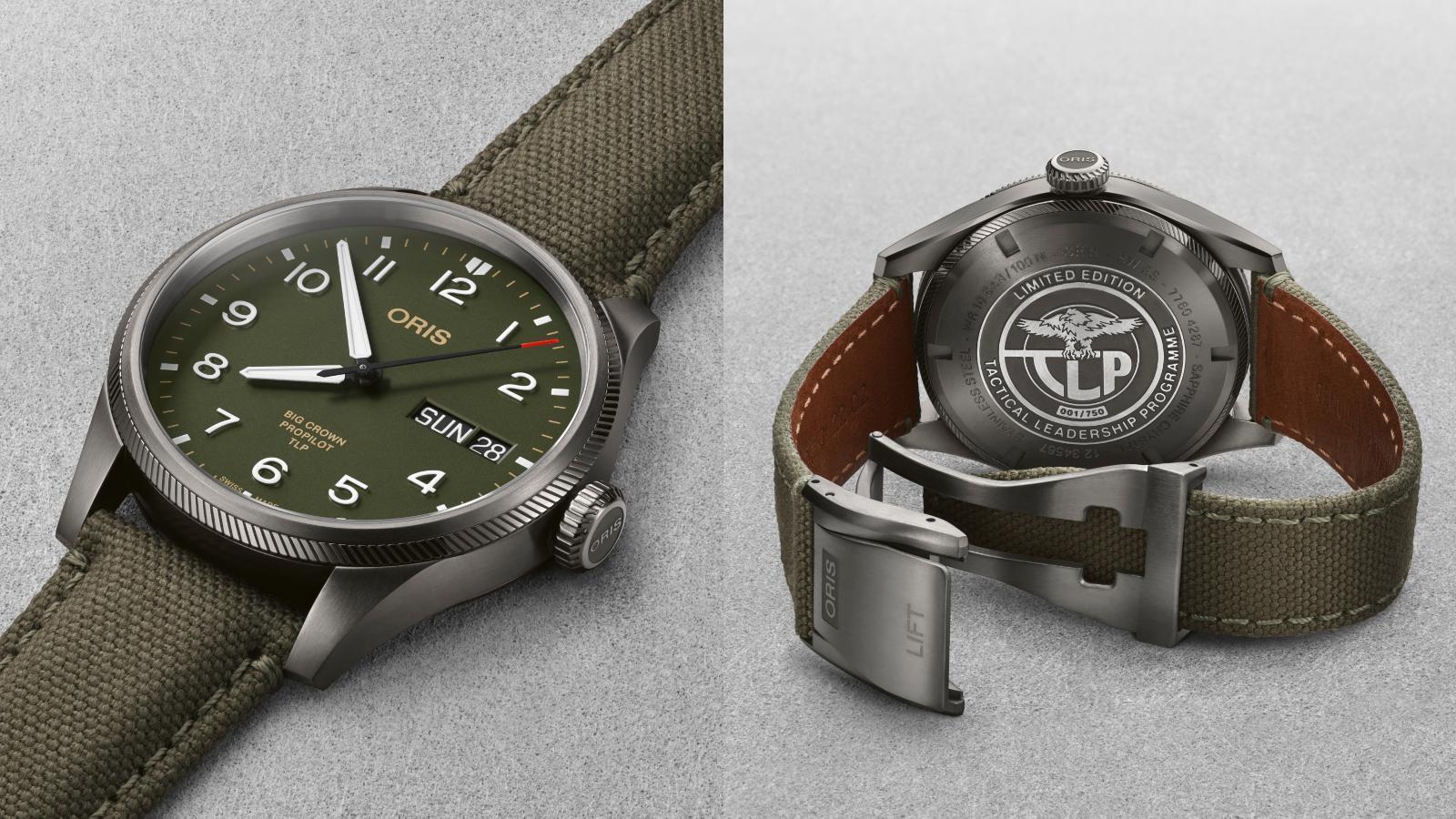 TLP Limited Edition｜錶徑44mm／不鏽鋼錶殼／時、分、秒、日期、星期指示／ORIS 752自動上鏈機芯／防水100米／建議售價：NT$ 68,000（限量750只）