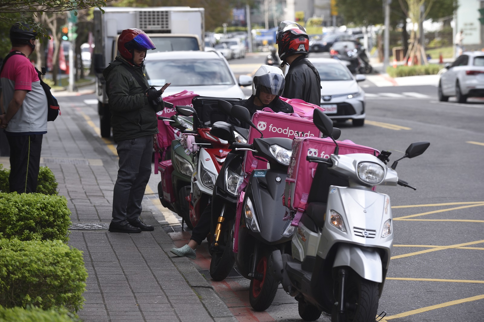 外送平台foodpanda系統故障，目前仍在恢復中。（示意圖，疫情前拍攝）
