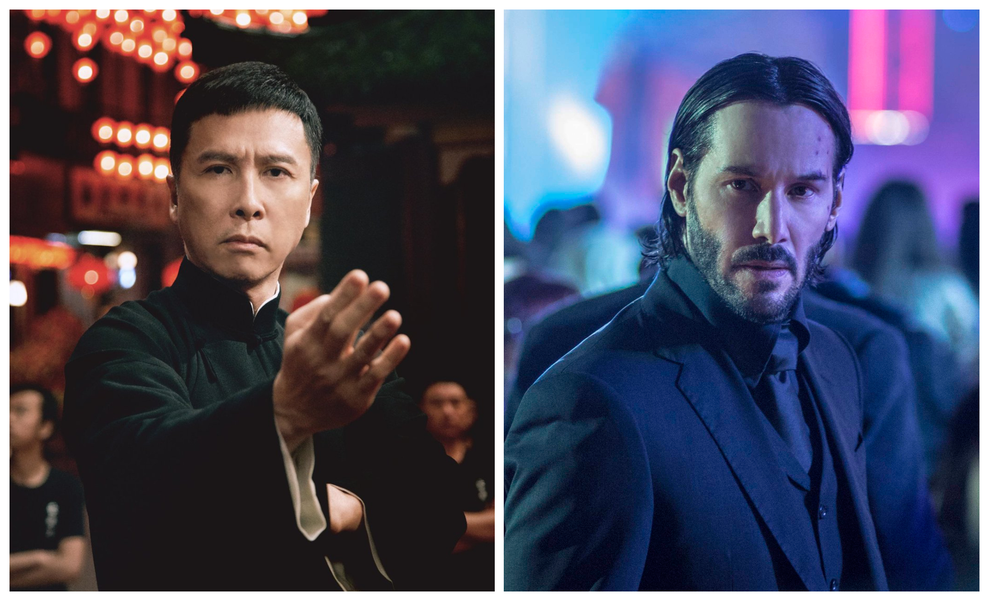 甄子丹（左圖）接演《捍衛任務4》，有望和基努李維（右圖）互尬拳腳。（翻攝微博、IMDb）