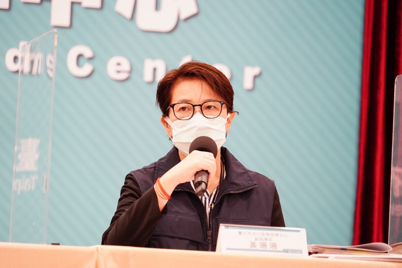 黃珊珊表示，昨天才和中央流行疫情中心指揮官陳時中通過電話。（台北市政府提供）