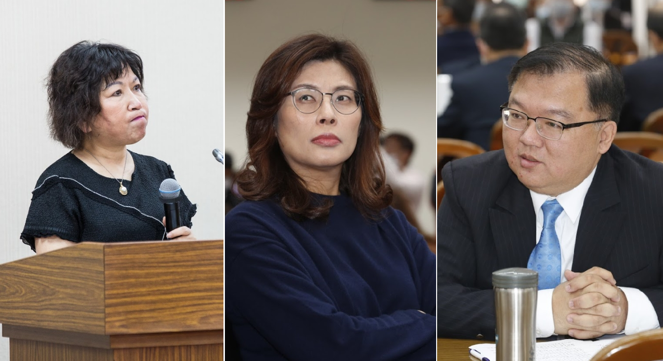 國民黨立委葉毓蘭（左起）才因提案刪藝文紓困預算引發爭議，同黨鄭麗文、李德維又送出類似提案。（本刊資料照）