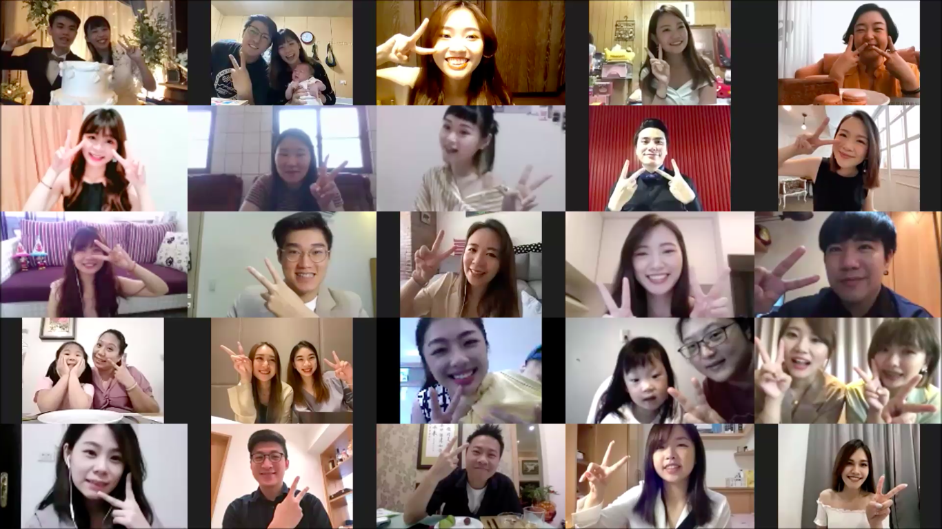 線上辦婚禮，與新人見面。還有線上活動設計。（君品酒店提供）