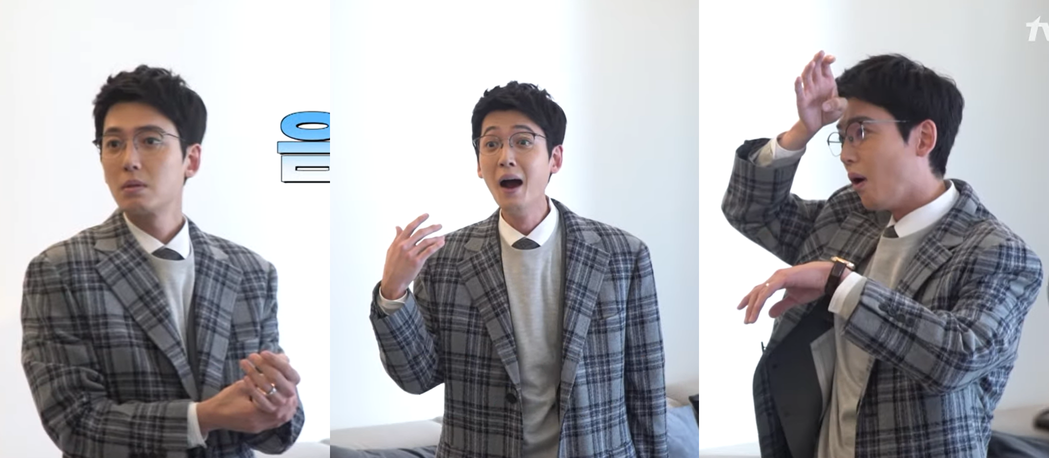 鄭敬淏被柳演錫丟完衛生紙後心情超差,抱怨不斷也直呼嚇到冷汗直流。(翻攝自tvN畫面)