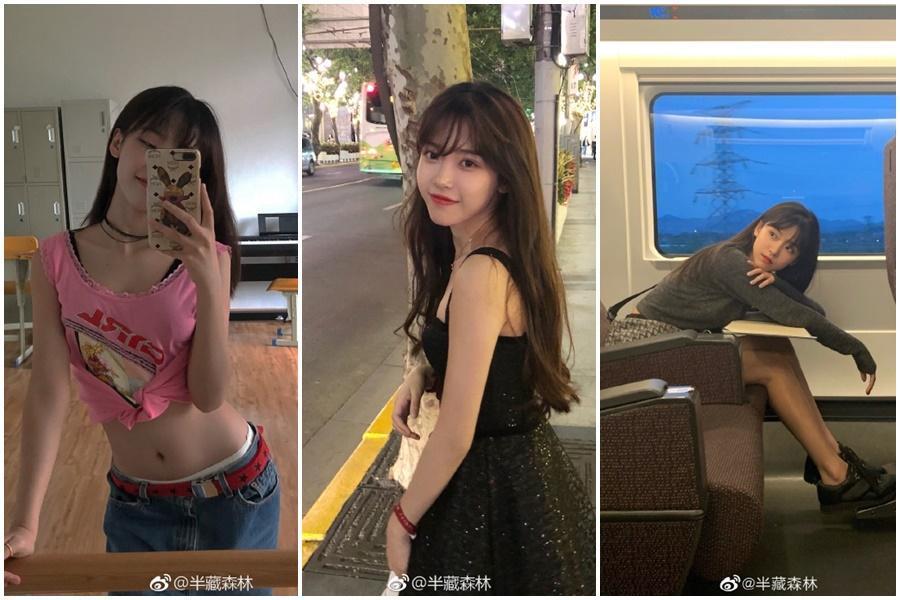 本名胡文婕的中國網紅「半藏森林」半年來在微博頻頻曬出美照，疑似力求復出。（翻攝自微博）
