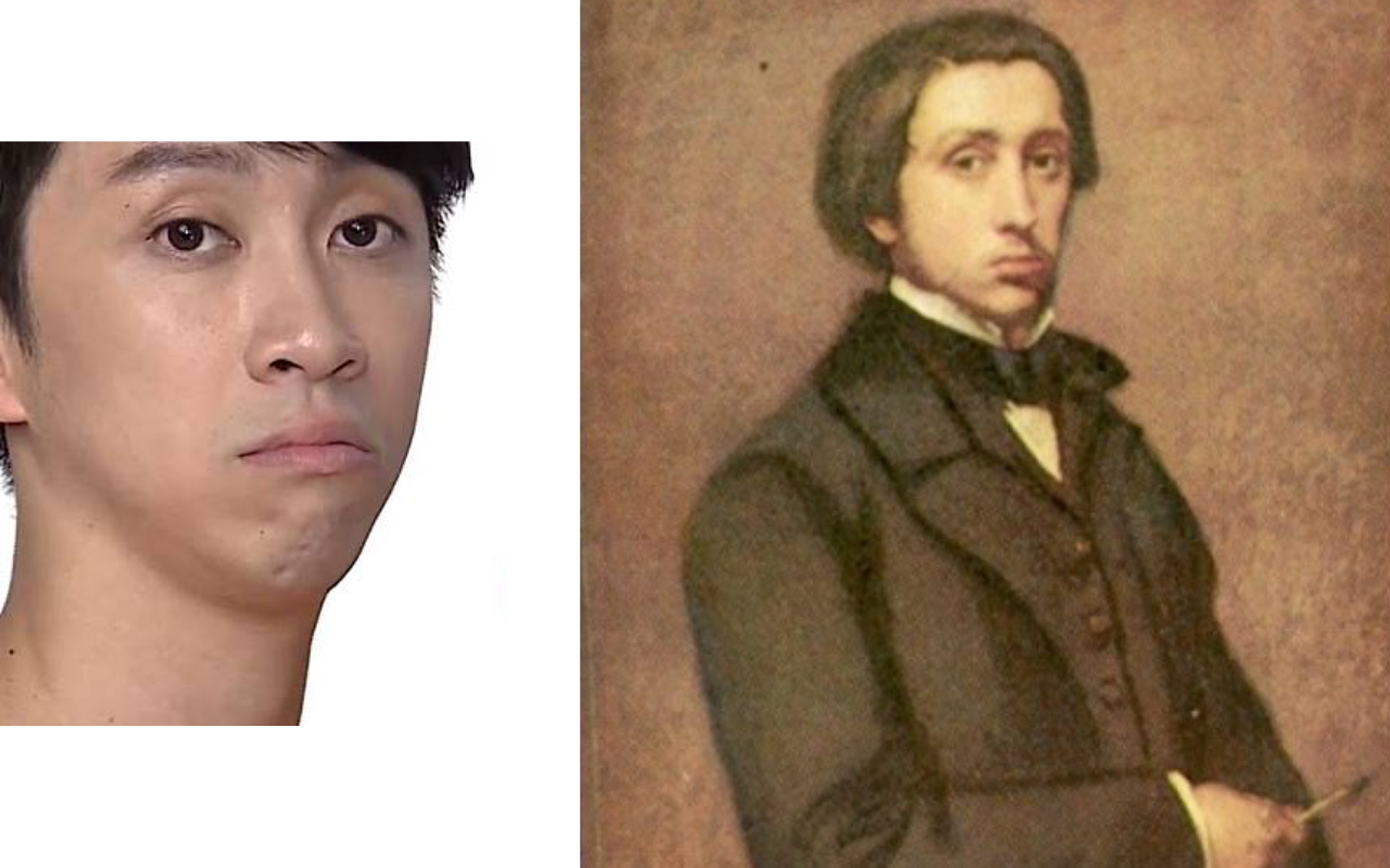 陳漢典撞臉19世紀的法國印象派畫家竇加,竇加出生於1834年,難道說陳漢典活了300年?(驚)(翻攝自批踢踢)