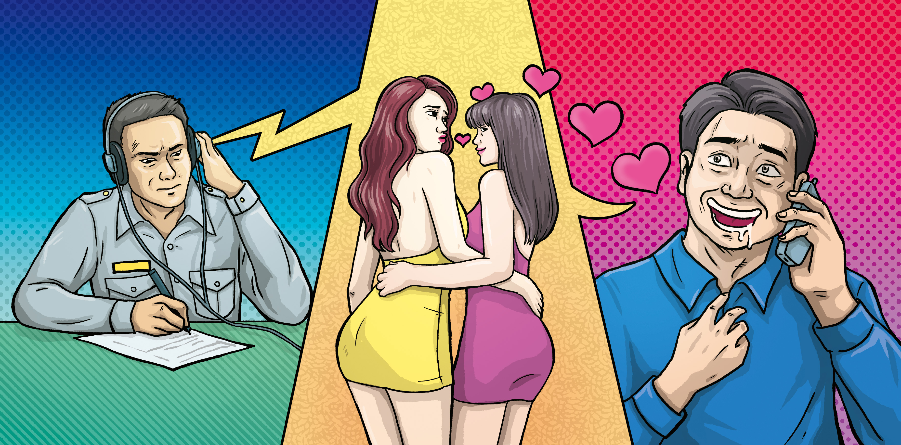 警方監聽得知,李哲銘(右)計畫偷渡到越南後,還要找當地美女陪伴享豔福。(示意畫面)