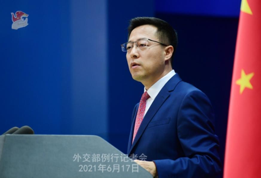 中國外交部發言人趙立堅認為,美國打壓中國企業是赤裸裸的經濟與科技霸凌。(翻攝自中國外交部網站)