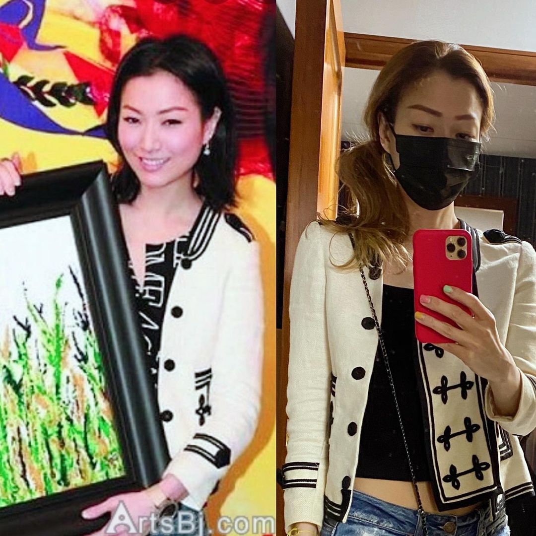 鄭秀文分享14年前後,身穿同件衣服的對比照:「有些衣服,不只是布料,而是人生。」(翻攝自鄭秀文IG)