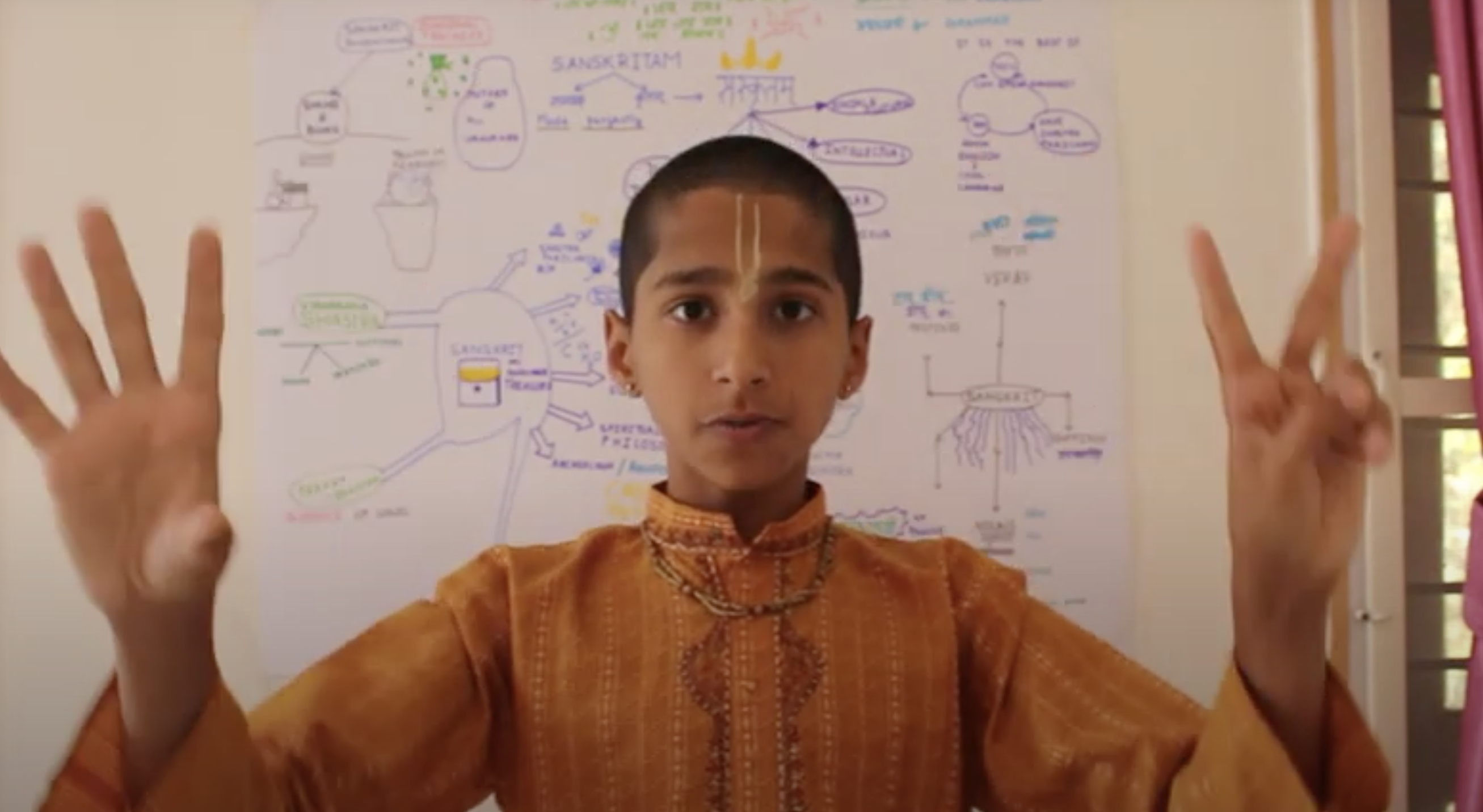 印度神童阿南德因為預言新冠肺炎爆發時間而備受關注。（翻攝自 Conscience YouTube）