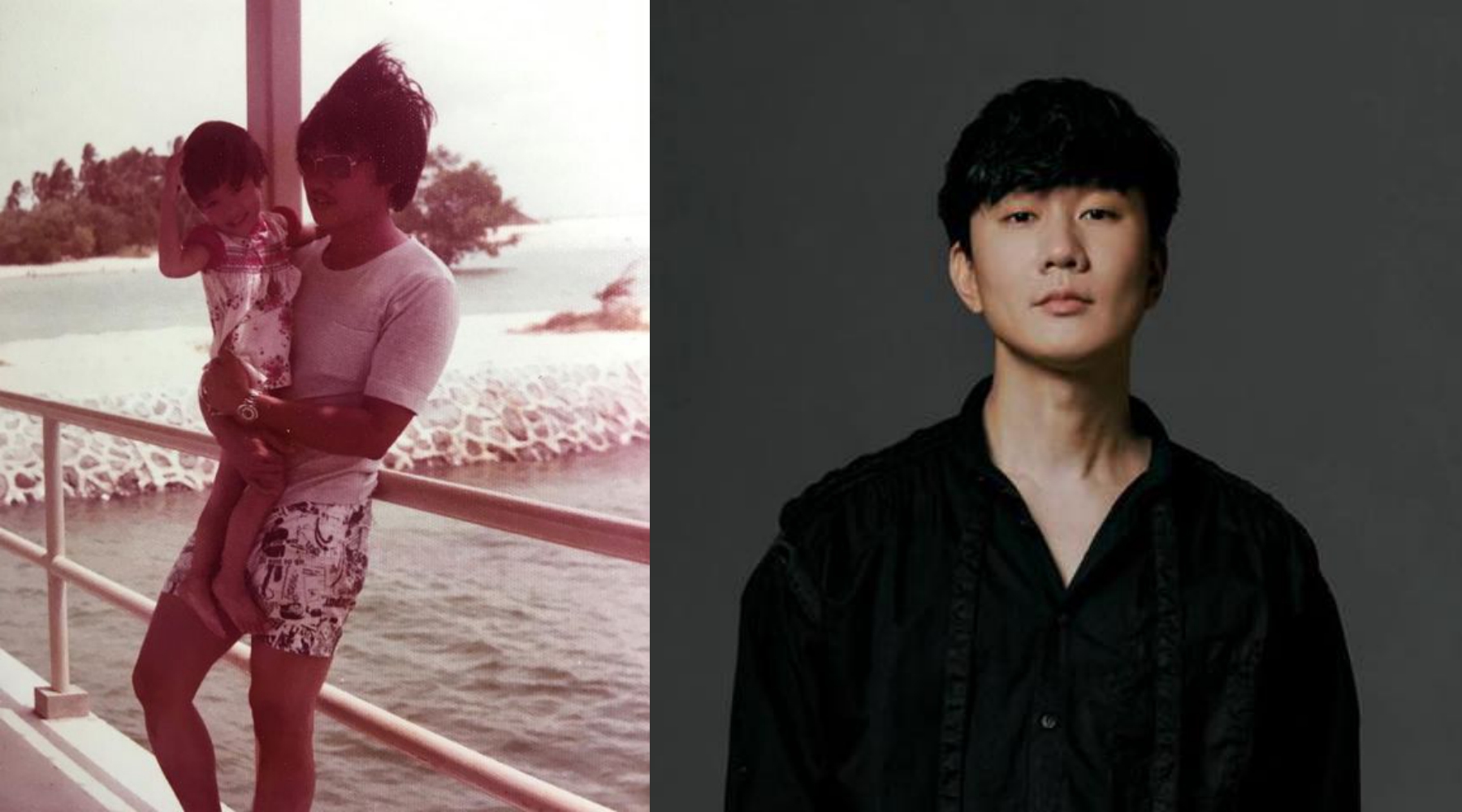 林俊傑曬與父親的合照，原來他的瀏海是遺傳。（翻攝自林俊傑臉書）