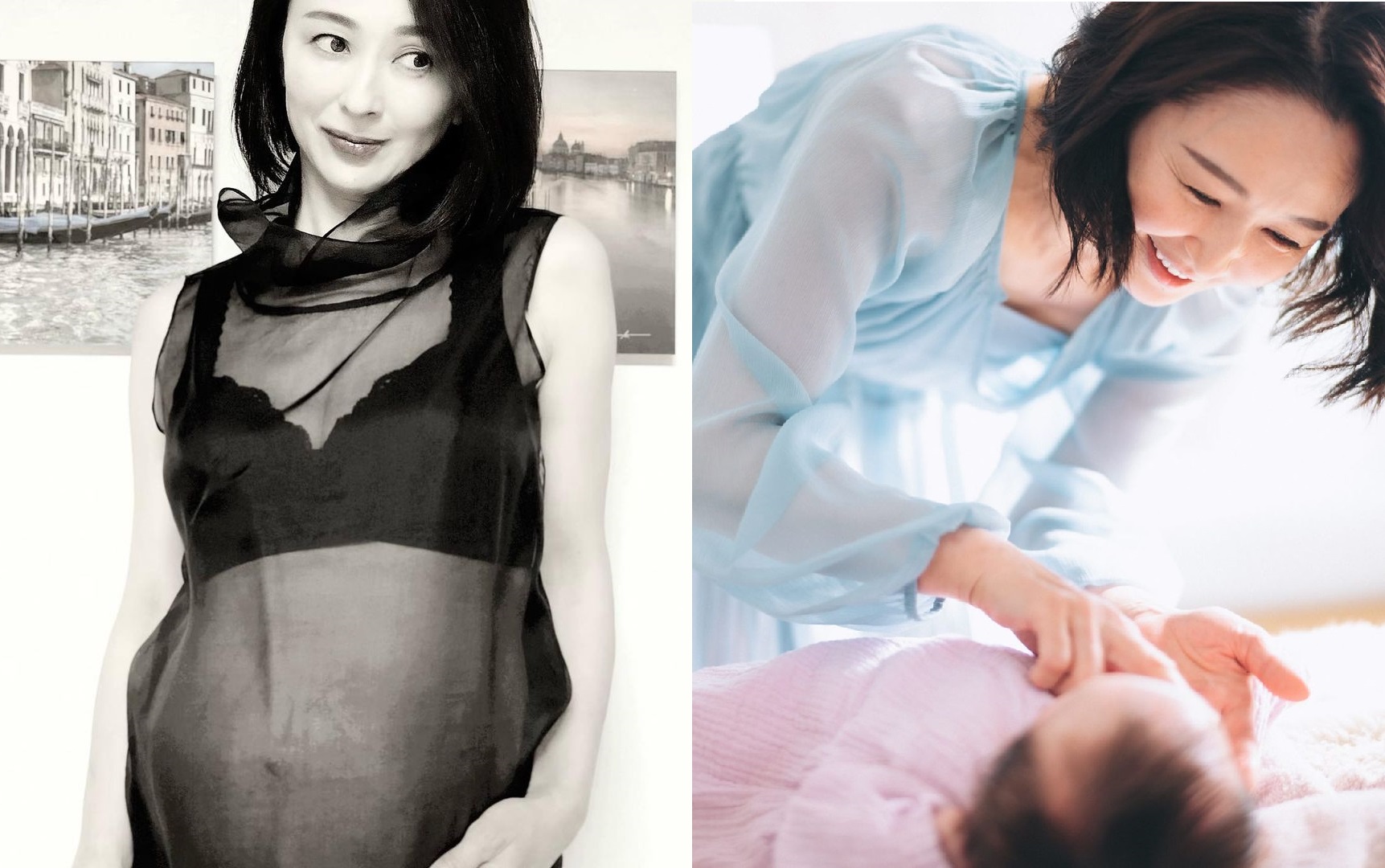 小松美幸今年初生下長女，趕在50歲前當媽。（翻攝自小松美幸IG）