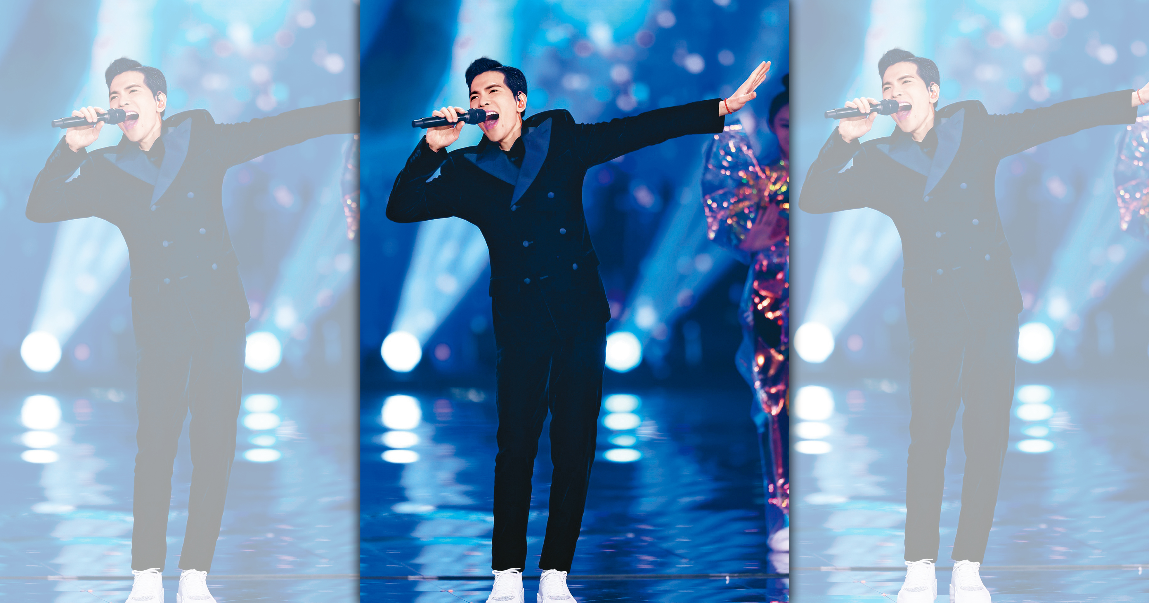 蕭敬騰3月中就率領團隊飛往中國大陸隔離， 之後赴廣州珠海參加真人秀節目。（翻攝自蕭敬騰微博）