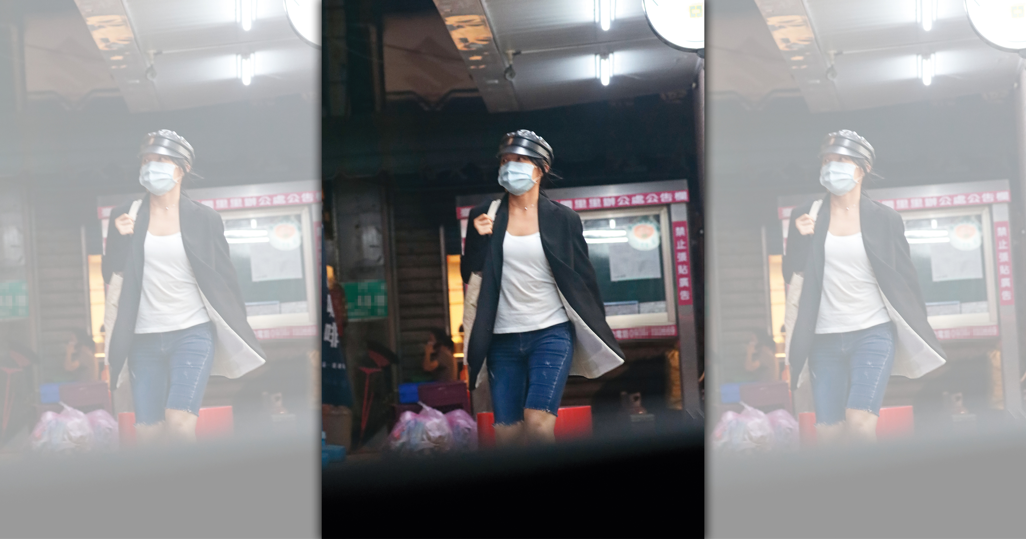 22:05,戴愛玲回家前,先在附近便利商店補貨。