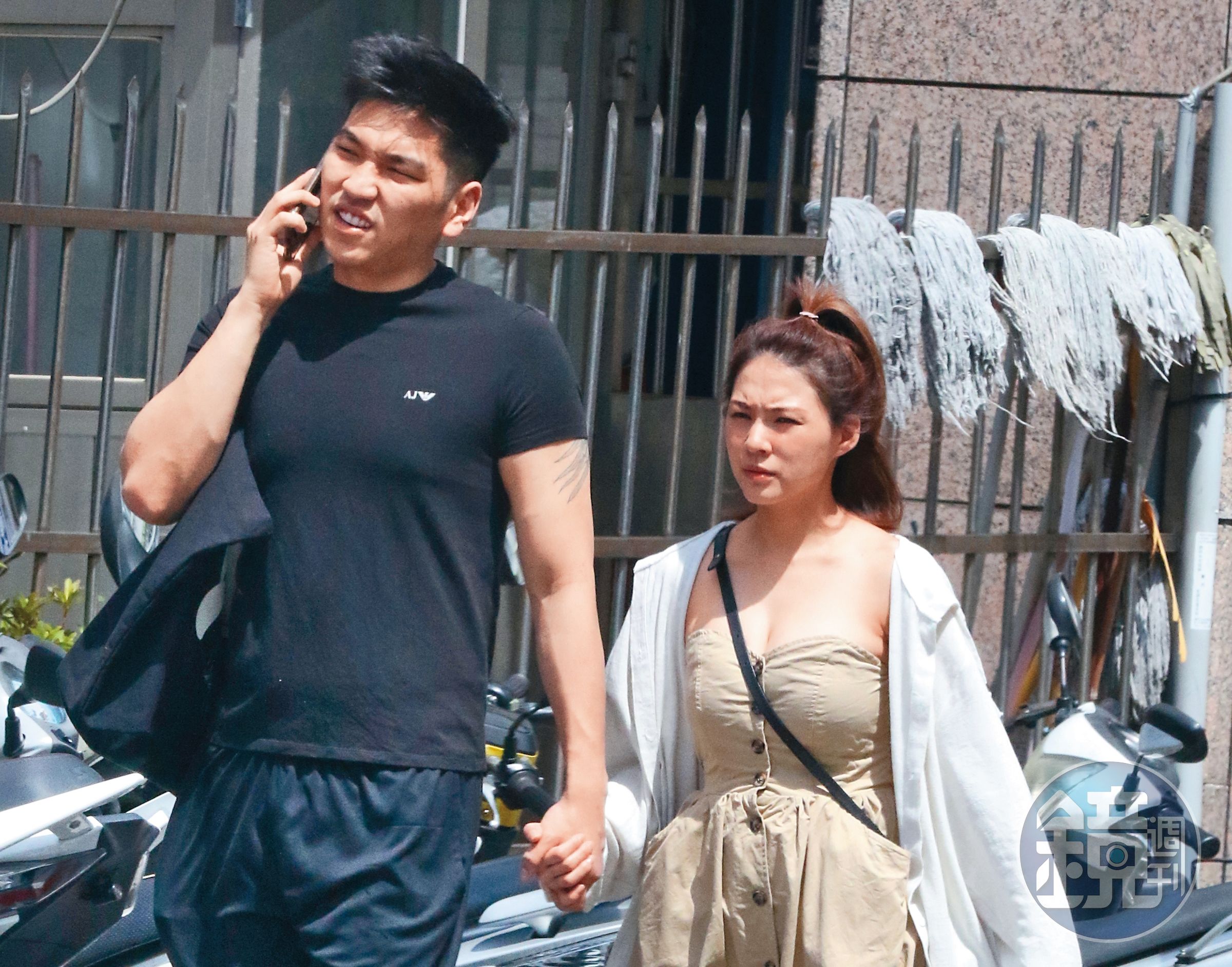 熊熊（右）一度與「特斯拉男」鄭旭哲（左）論及婚嫁，並且為他懷孕，但後來一切化為烏有，她也從頭來過。