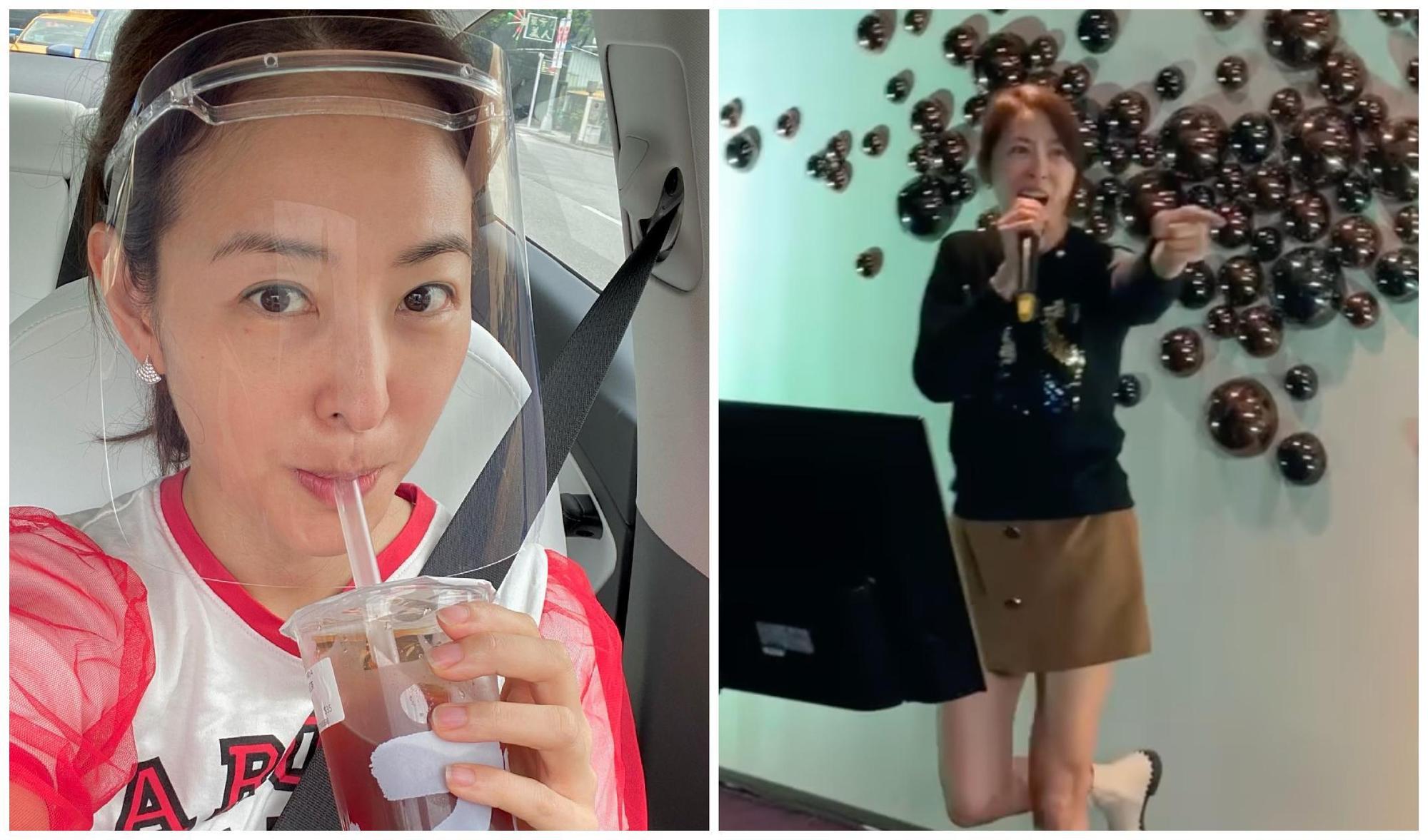 賈永婕曬出唱歌影片，讓粉絲笑瘋。（翻攝賈永婕臉書）