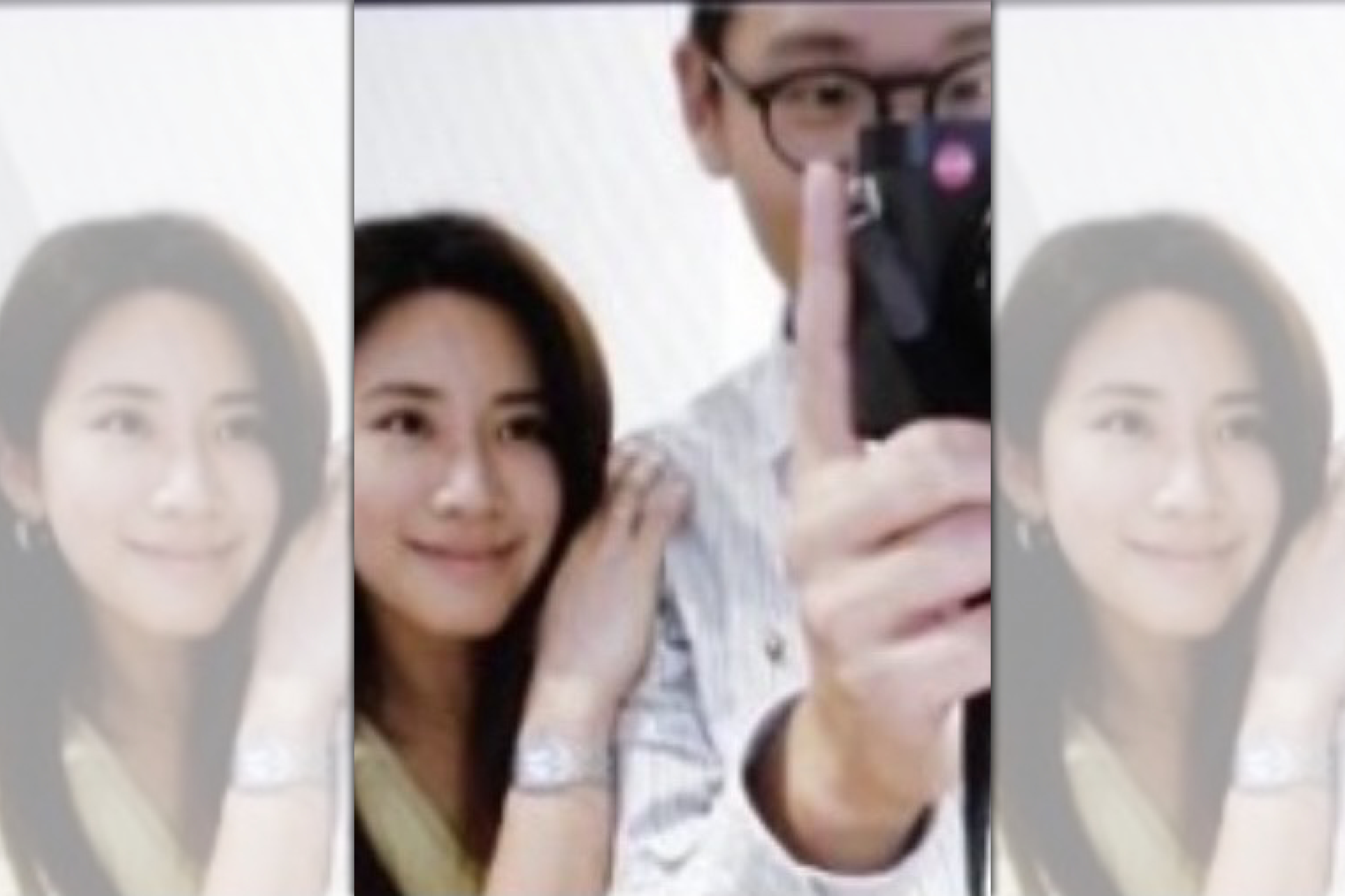 周興哲手拿相機，而女友趙岱新素顏依偎在他的肩膀上。（翻攝自周興哲IG）