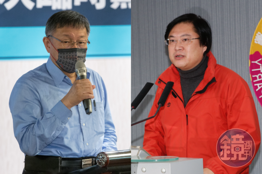 台北市長柯文哲（左）日前聲稱北農確診者說不定是被外縣市傳染，令基隆市長林右昌（右）怒批「說謊」。（本刊資料照）