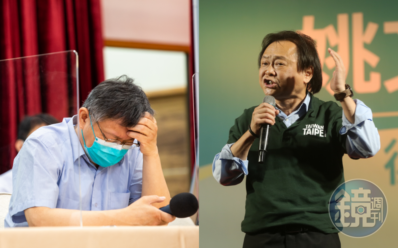 台北市議員王世堅(右)批台北市長柯文哲「被誇幾句尾巴就翹起來了」。(本刊資料照)