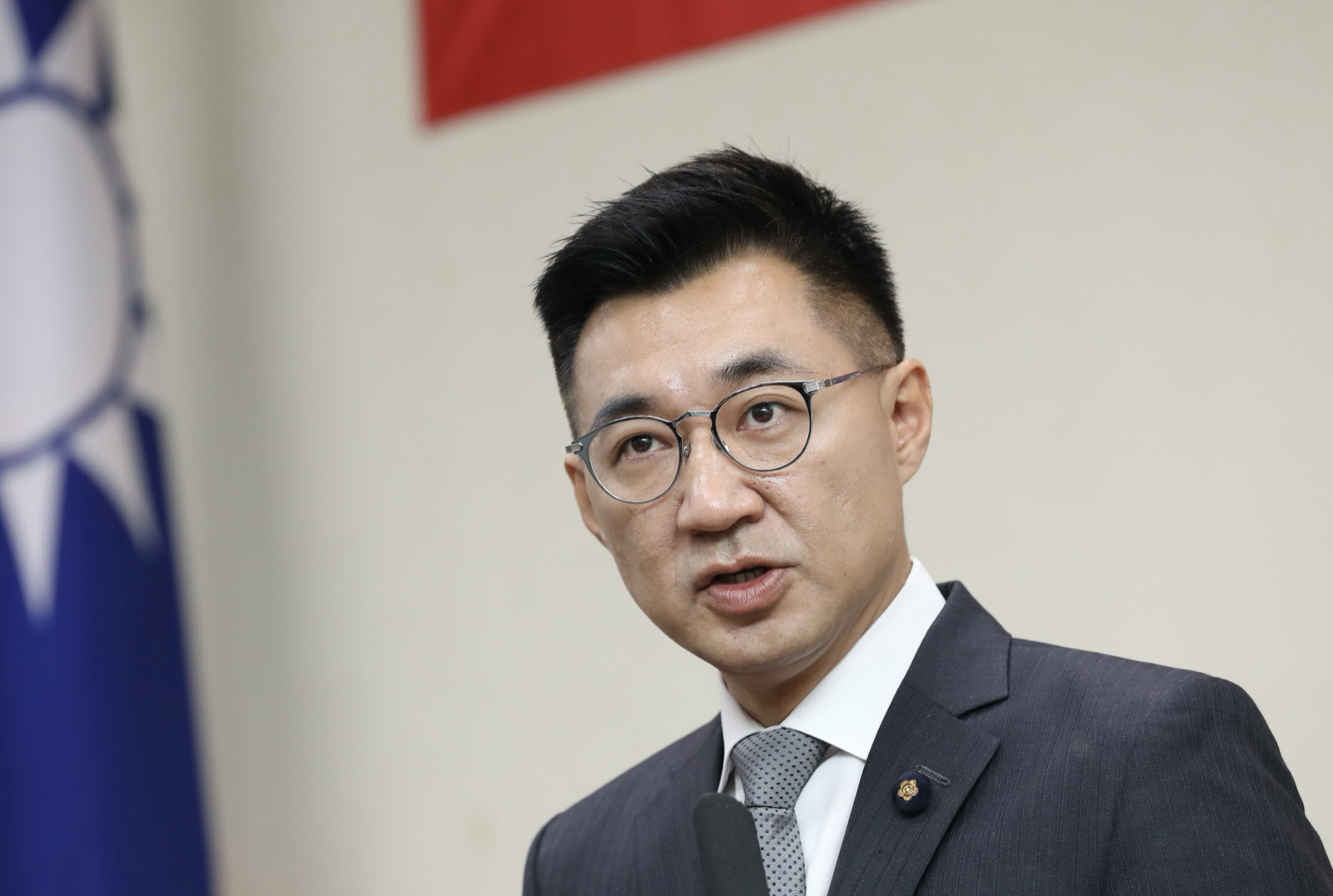 國民黨主席江啟臣表示,國民黨的立場很清楚,就是要求政府開大門納善意。(資料照)