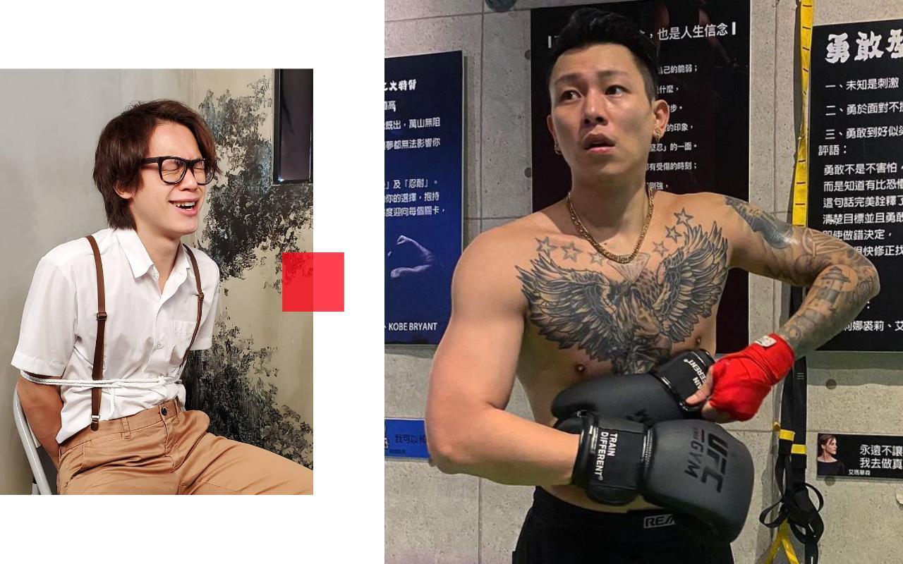 HowHow(左圖)Diss瘦子(右圖)被網友讚帥,是因為沒辦法稱讚歌。瘦子回懟一句讓他秒閉嘴。(翻攝自HowHow、瘦子IG)