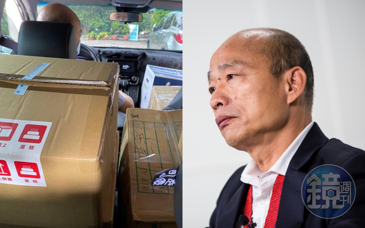 韓國瑜親自送多箱蔬果到偏鄉育幼院。（翻攝自韓國瑜臉書、本刊資料照）