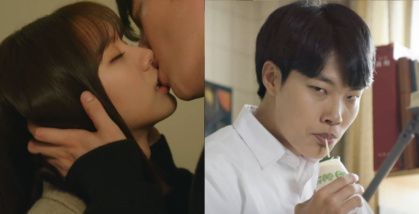 惠利（左圖左）在《我的室友是九尾狐》和張基龍上演激情吻戲，網友擔心正牌男友柳俊烈看到會不開心。（左圖翻攝自愛奇藝國際站，右圖翻攝自tvN）