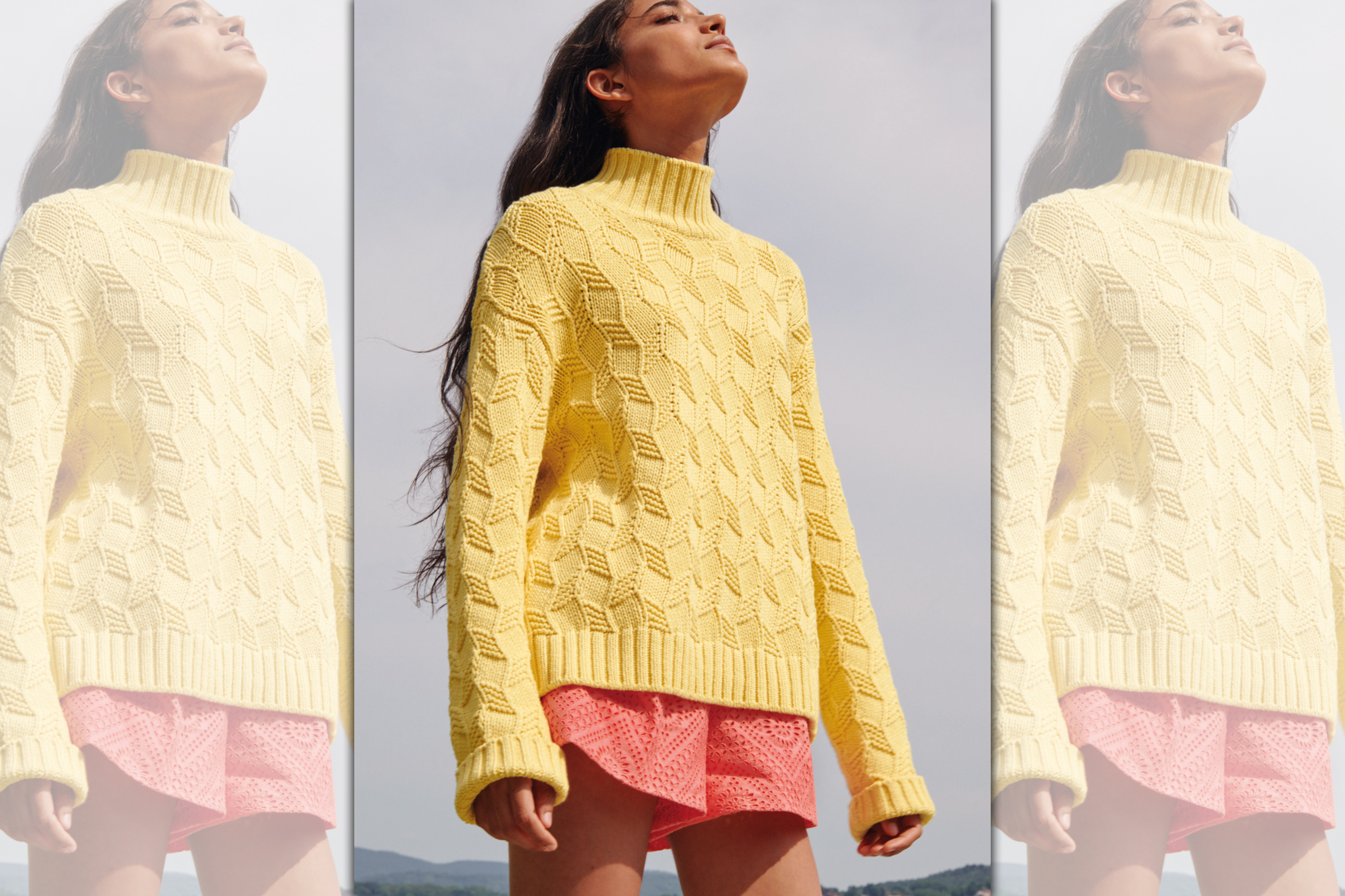 Trev 21桃花色百慕達短褲。NT$48,700（Loro Piana提供）