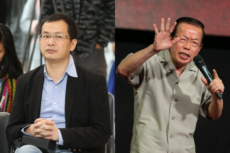 對於謝長廷（右）希望國人不要批評政府接受外國疫苗是「乞丐」，羅智強（左）則認為謝誤解其義。（本刊資料照）