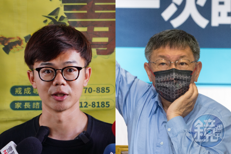 針對台北市長柯文哲(右)認為被中央「突襲」,台灣基進新聞部主任張博洋(左)則稱好心肝事件才是柯「搞」大家。(本刊資料照)