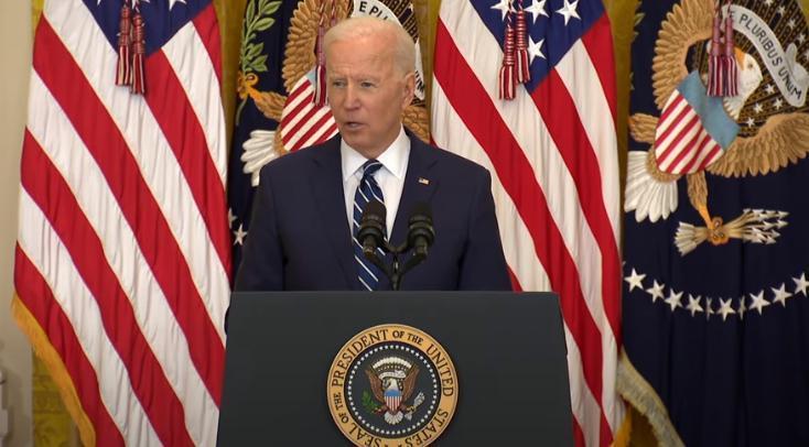 美國總統拜登發聲明，批評中國打壓新聞自由。（翻攝白宮Youtube）