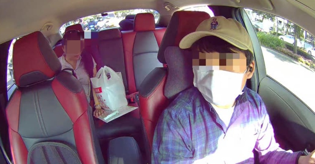 原PO載到一名不戴口罩的乘客，要求對方戴口罩，否則就要請下車或載到警局。（翻攝自臉書社團「爆怨2公社」）