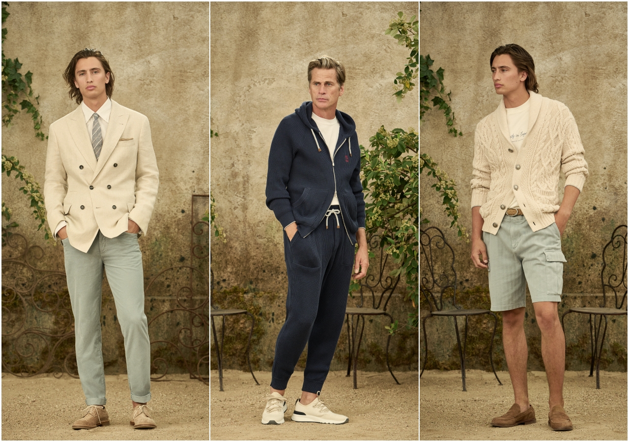 BRUNELLO CUCINELLI在2022春夏男裝系列，提供了優雅簡單的穿衣哲學。（藍鐘提供）