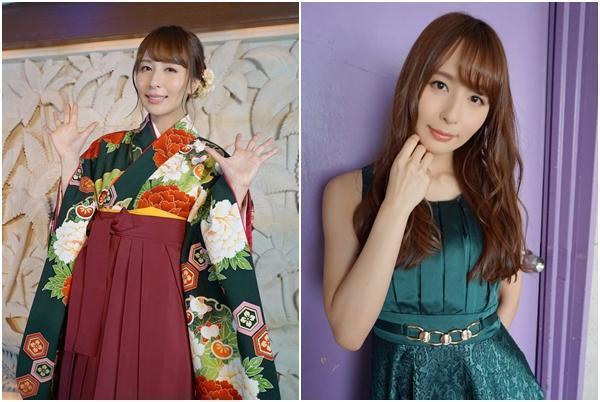 擁有11年資歷的AV女優希崎潔西卡，轉行成功當起櫃台人員。（翻攝自希崎潔西卡推特）