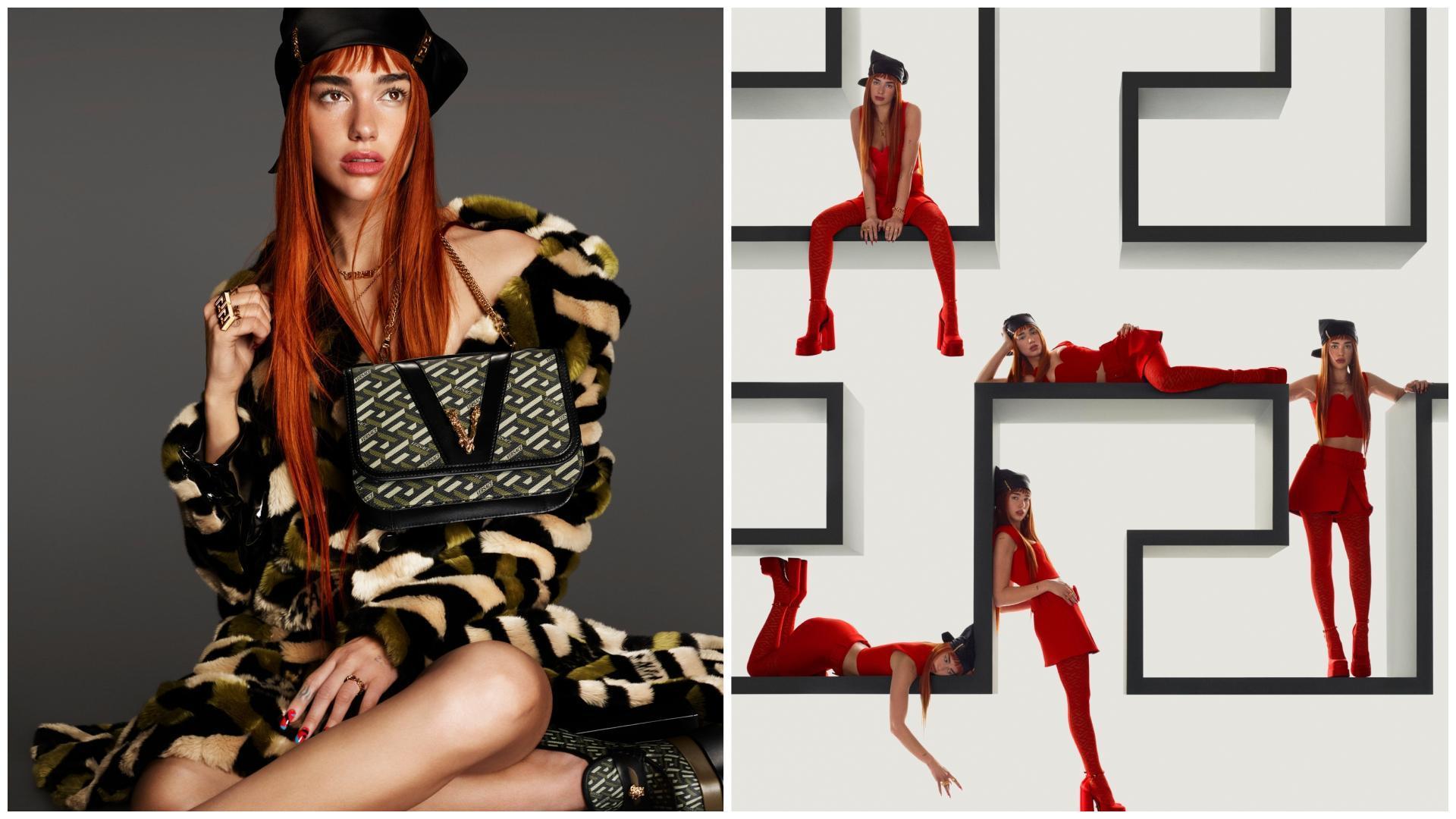 Versace找來Dua Lipa拍攝2021秋冬大片。(Versace提供)