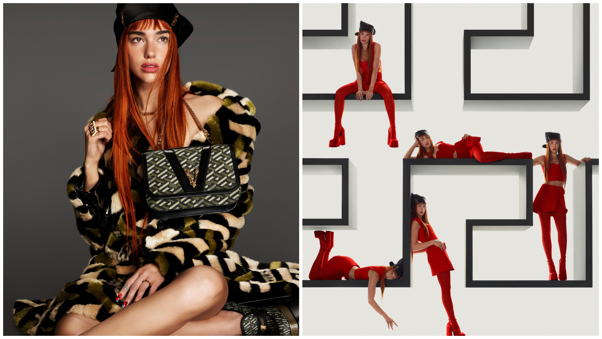 Versace找來Dua Lipa拍攝2021秋冬大片。（Versace提供）