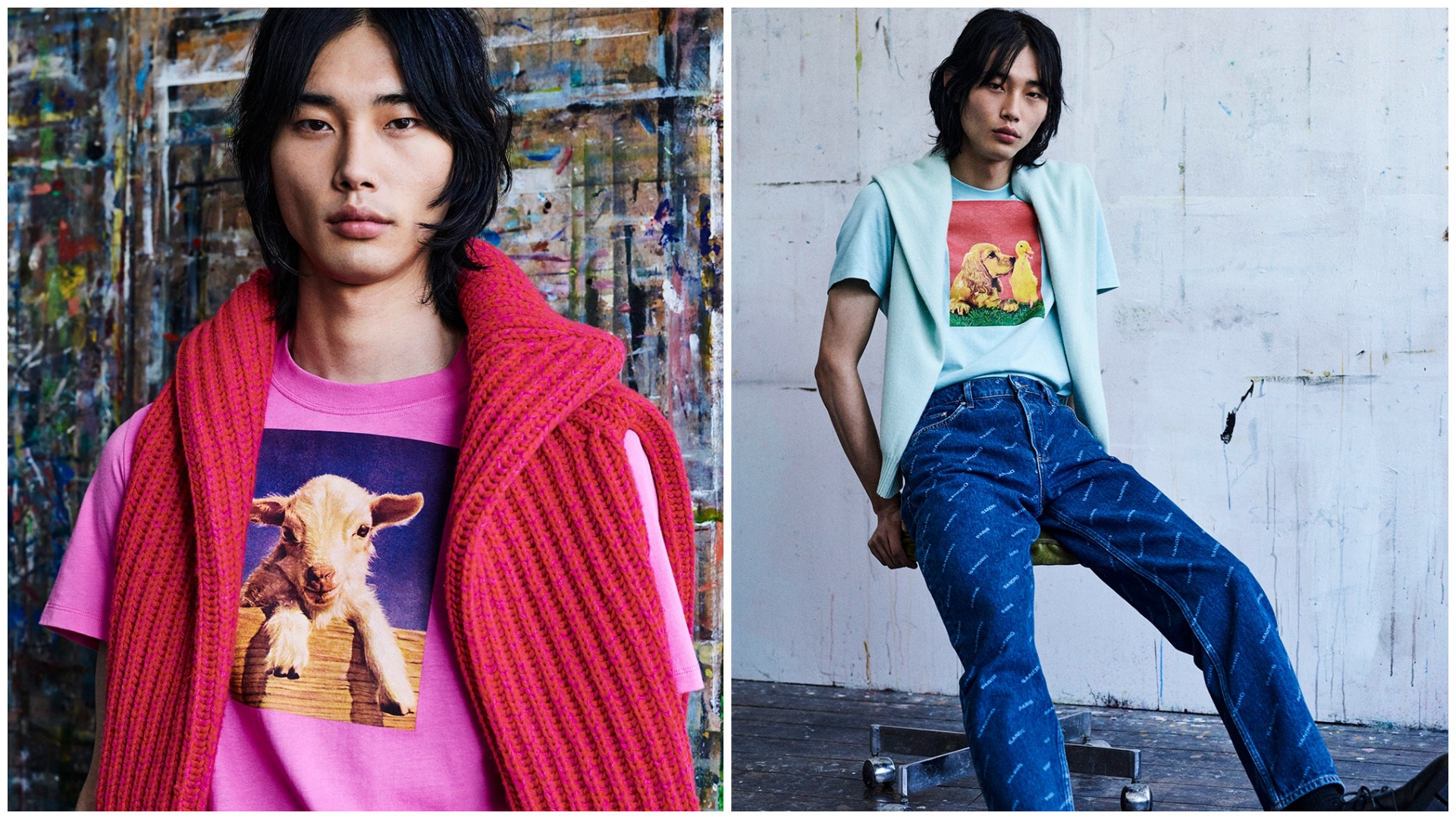 Sandro Homme推出首個秋冬限定系列，可愛的動物超適合草食系男孩。（Sandro提供）