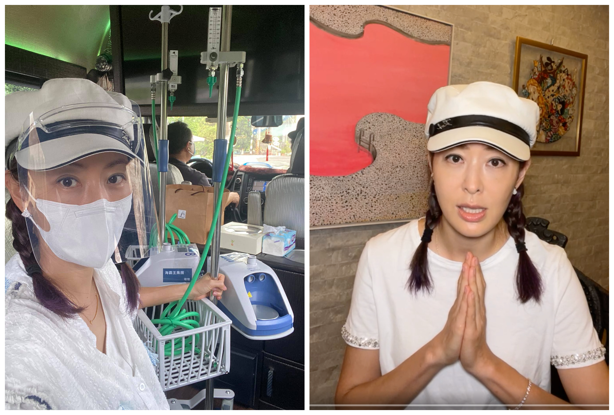 賈永婕南下屏東配送醫療物資，開直播分享心得。（翻攝賈永婕臉書）