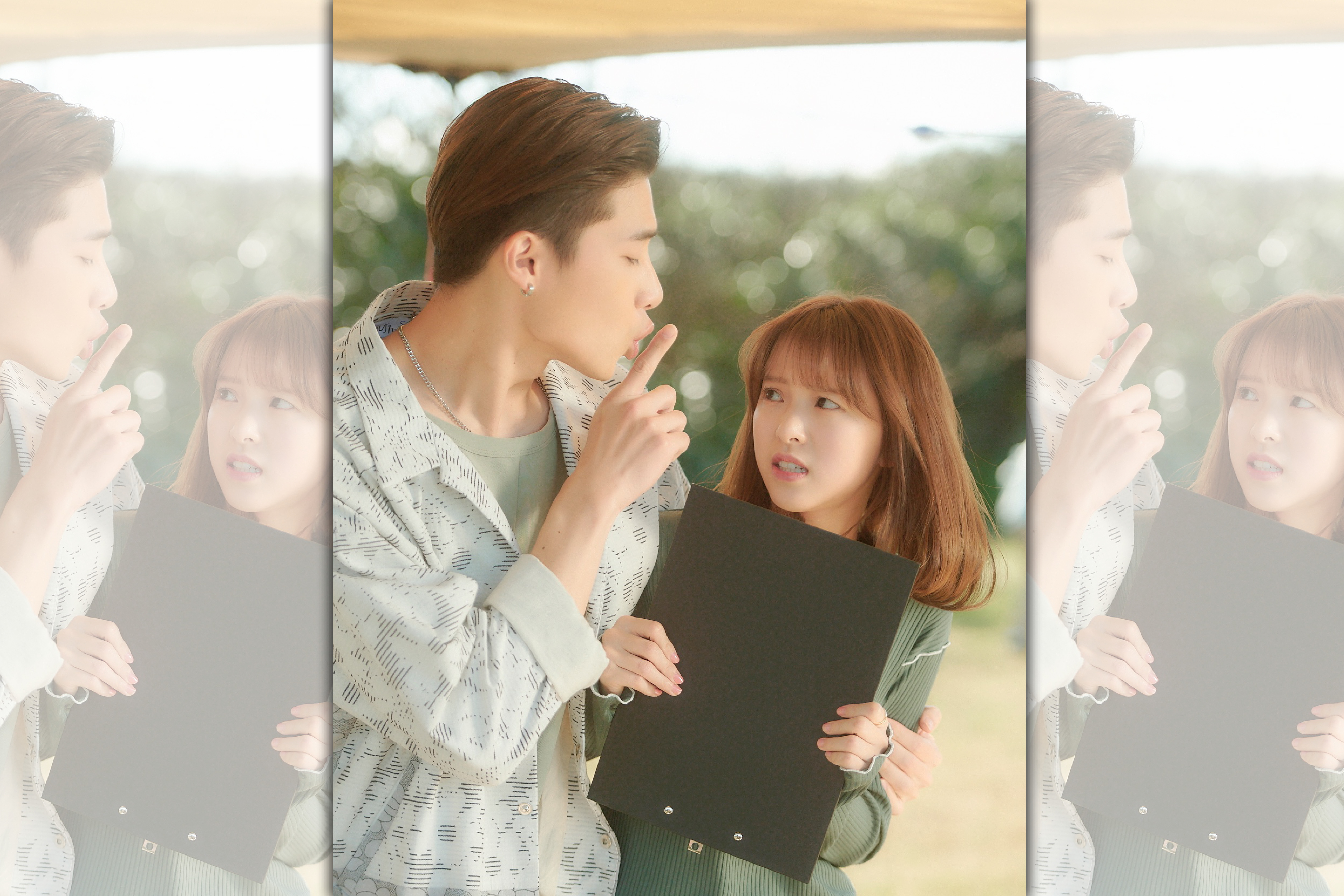 項婕如在《愛的奧特萊斯》劇中被飾演前男友的宋偉恩糾纏。（LINE TV提供）