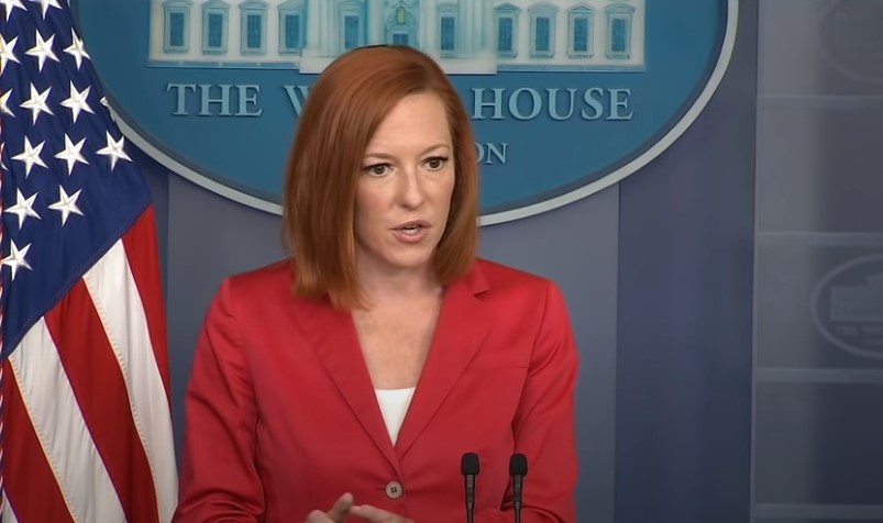 白宮發言人莎琪表示，美方會持續深化與台灣之間的貿易關係。（翻攝自The White House YouTube）