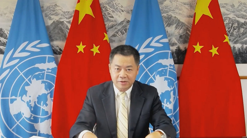 蔣端是中國常駐聯合國日內瓦代表。（翻攝觀察者網微博）