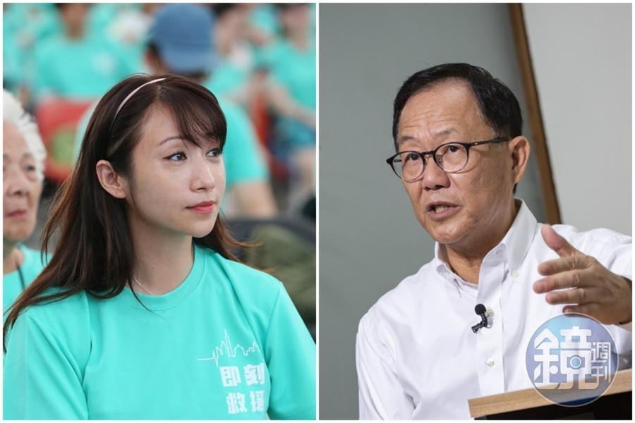 北市議員許淑華(左)發文質疑,前國民黨立委丁守中(右)施打「特權疫苗」。(本刊資料照)