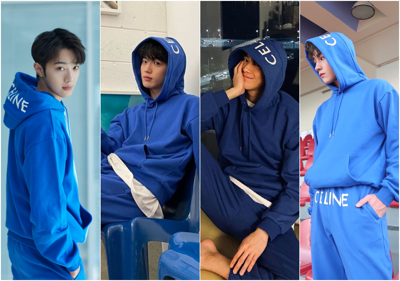 韓港台4位小鮮肉（左起）賴冠霖、金曜漢、金永大、魏浚笙撞衫CELINE運動服，不下手買入感覺超落伍啊！（CELINE提供）