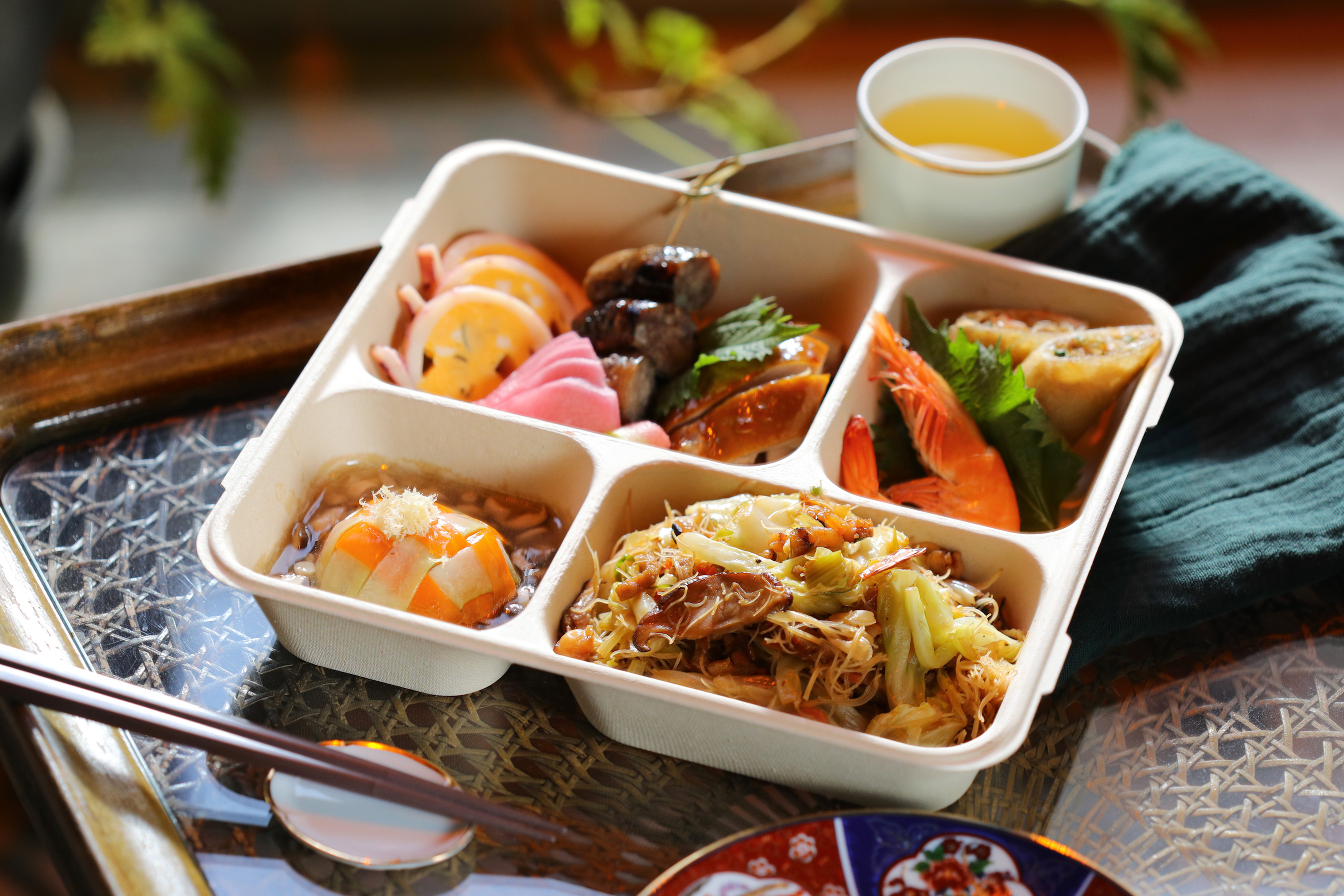 山海樓的星級台式手工精緻餐盒「豐餐盒」持續熱銷。（380元／盒）（彭仁義攝）