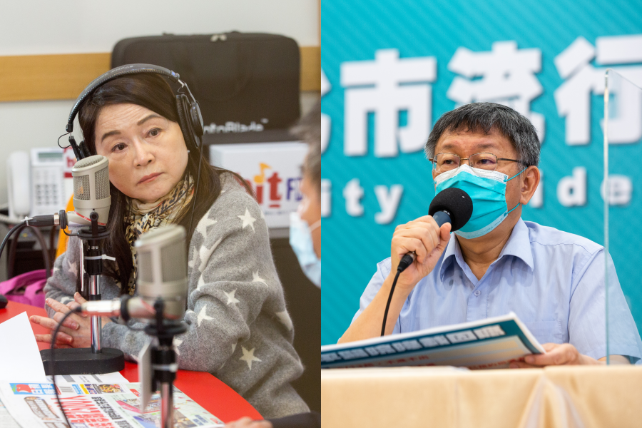 資深媒體人周玉蔻（左）今在臉書發文表示，台北市長柯文哲（右）隱匿北農群聚疫情還讓夜市「微解封」是唯恐天下不亂。（本刊資料照）